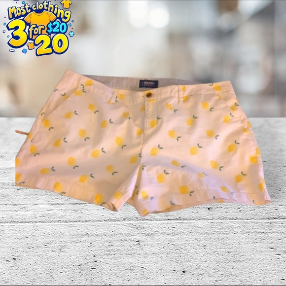 Old navy lemon summer shorts plus size see measurements - Picture 1 of 13
